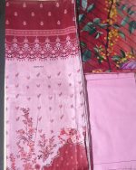 প্রিমিয়াম সুতি জমজম ডিজিটাল প্রিন্ট থ্রি-পিস – গোলাপি ও লাল কম্বিনেশন (RDN-74 A) - Image 2
